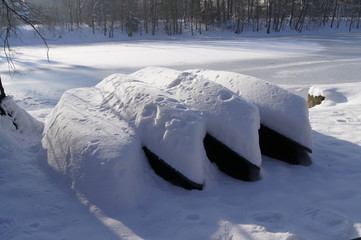 Boote im Winter