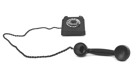 bakelite telephone on white