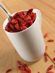 goji berries in a cup