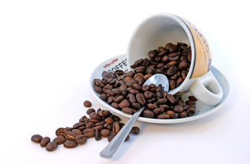 tasse grains de café