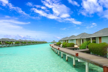 Fototapeta na wymiar Maldives seaside resort