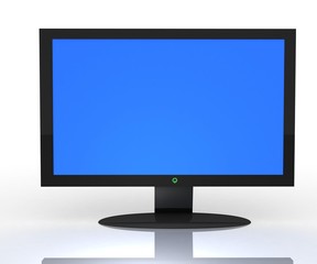 3D television, computer screen isolated on white