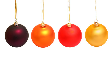 Set of color christmas baubles