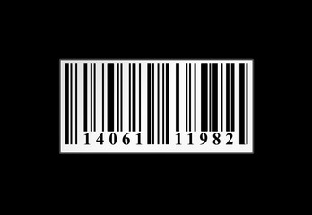 Bar code - black background