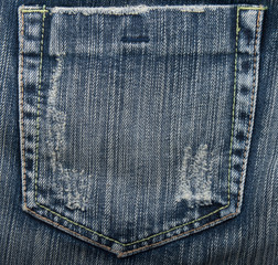 Old jeans pocket