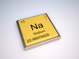 Sodium chemical element of the periodic table with symbol Na