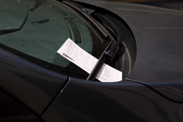 XXXL Two Parking Tickets on Car Windshield, Washington DC, USA - 28218257