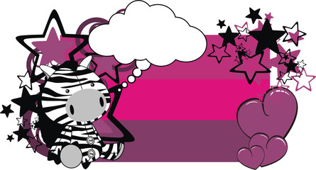 zebra plush cartoon  card