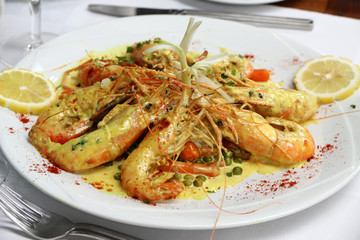 gambas au curry