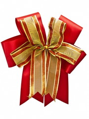 Red ribbon design isolated on white background