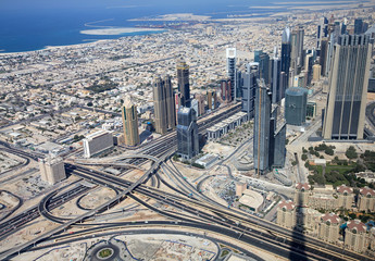 Fototapeta na wymiar Wieżowce w Dubaju. ZEA.