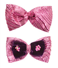 pink shine bow tie isolated