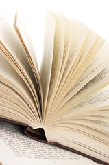 Open book close-up