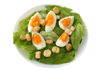Salad with boiled eggs