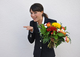 Willkommen mit Blumen