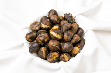 Freshly roasted chestnuts.