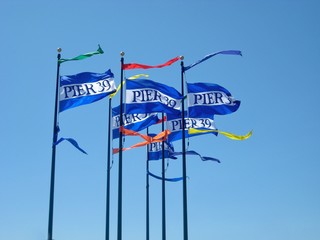 Flags for Pier 39, San Francisco