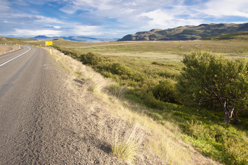 Fototapeta na wymiar Asphalt route - Iceland.