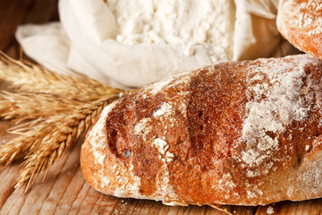 fresh bread on the table
