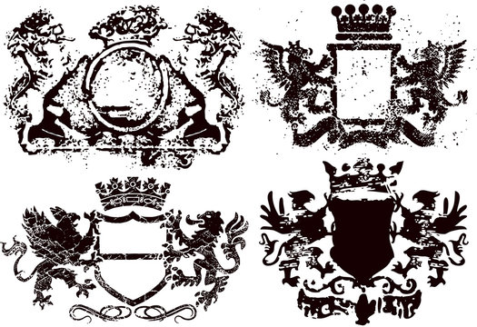 Grunge heraldic  coat of arms