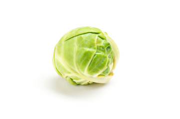Fototapeta premium Brussels sprouts on white background