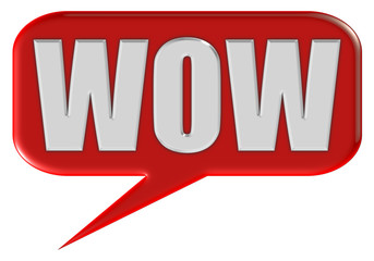 Sprechblase rot WOW