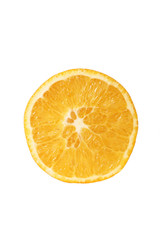 section of orange on white background