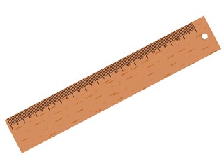 vector wooden ruler