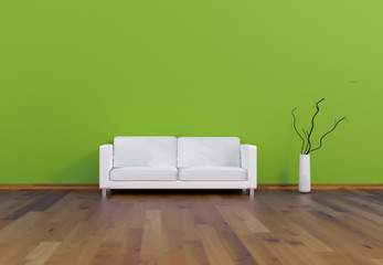 Sofa Rendering grün