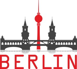 Berlin Oberbaumbrücke - obrazy, fototapety, plakaty