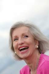 Portrait of laughing senior woman