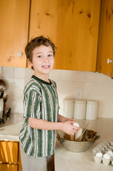 little boy baking