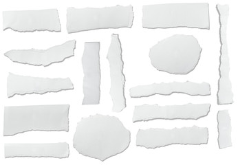 white paper ripped message background
