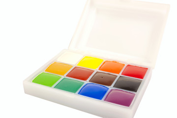 Watercolor isolated on white with clipping path