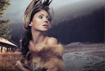 Portrait of a beautiful woman