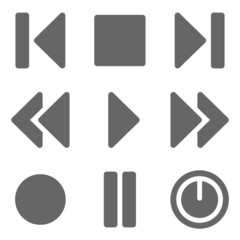 Player web icons, grey solid series