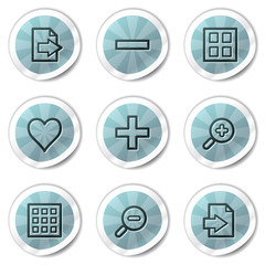 Image viewer web icons set 1, blue shine stickers series