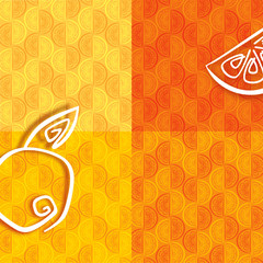Colorful pattern from orange segments