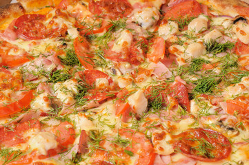 Pizza closeup. Background
