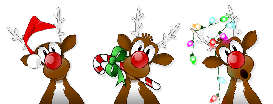 animated rudolph face