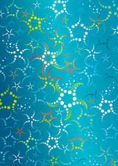 Decorative starfish seamless pattern