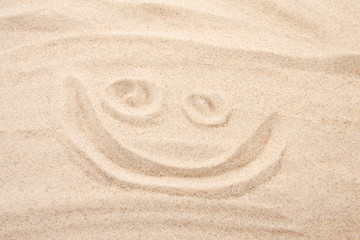Fototapeta na wymiar Smiley im Sand