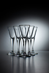 Calici di cristallo illuminati