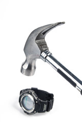 Hammer and watch