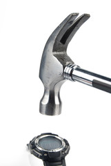 Hammer and watch