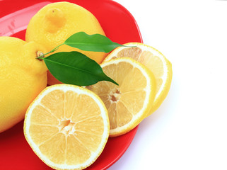 Obraz na płótnie Canvas Fresh Lemon closeup.