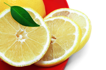 Fresh Lemon closeup.