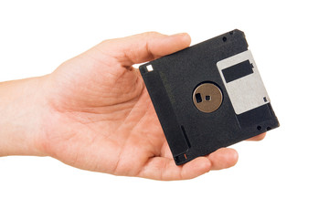 ifloppy disk in hand