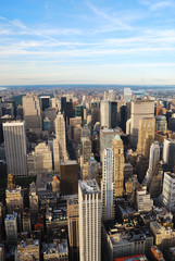 Fototapeta na wymiar New York City skyline widok z lotu ptaka