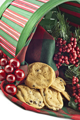 Holiday Cookies In A Basket